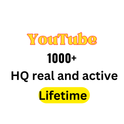 11838You will get 1000+ HQ real and active YouTube subscribers lifetime guarantee