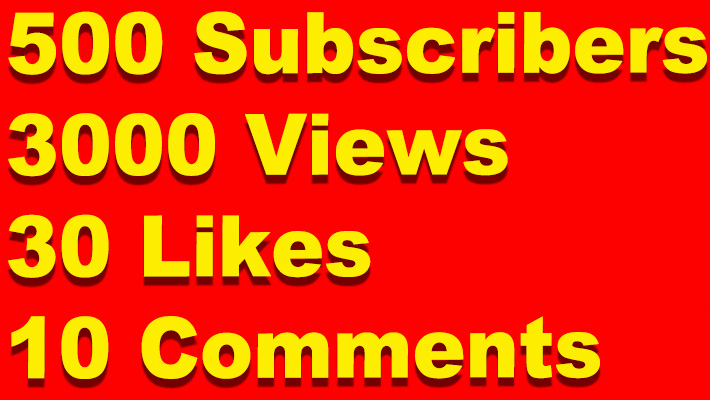 9673Add 35000 Youtube Views+ 2500 Likes+5000 Subscribers+250 comments, None drop Service