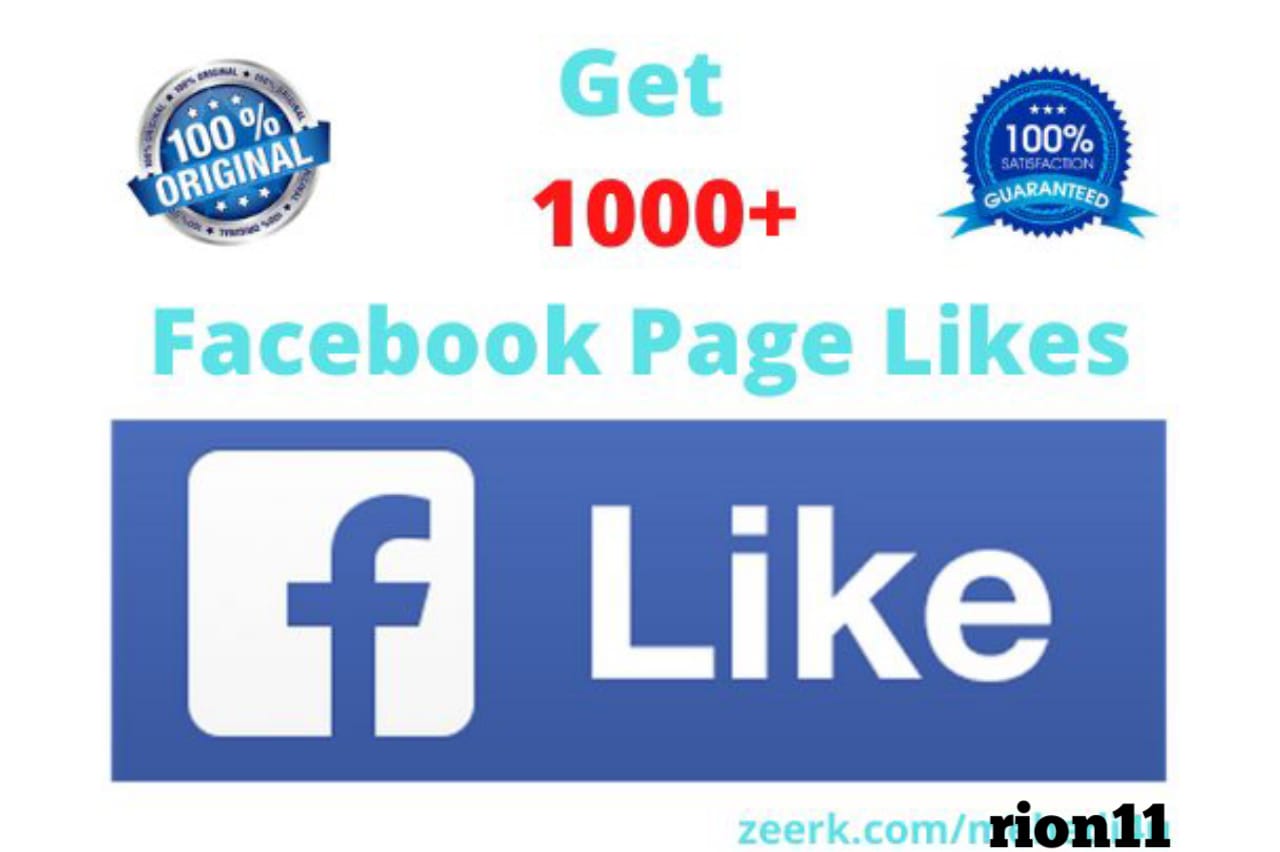 4424I will give 1k+ real Facebook Page Likes || 100% original || Permanent