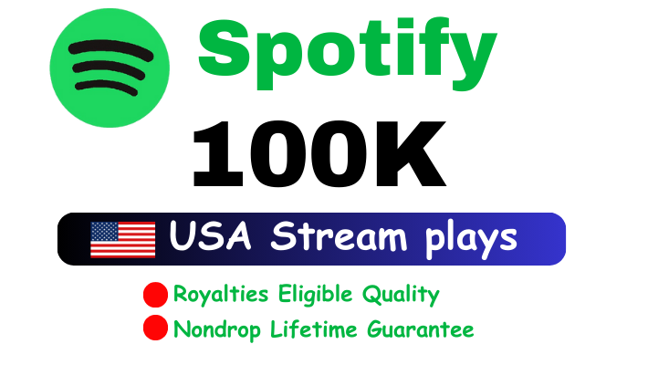 31336Get 30,000 to 32,000 Spotify Plays , high quality, royalties eligible, TIER 1 countries, active user, non-drop, and lifetime guaranteed and spilt multiple song