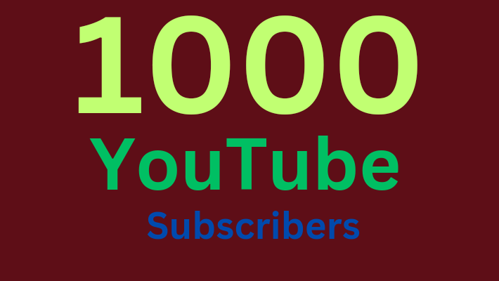 10988Grow your YouTube channel with 1000 organic subscribers.