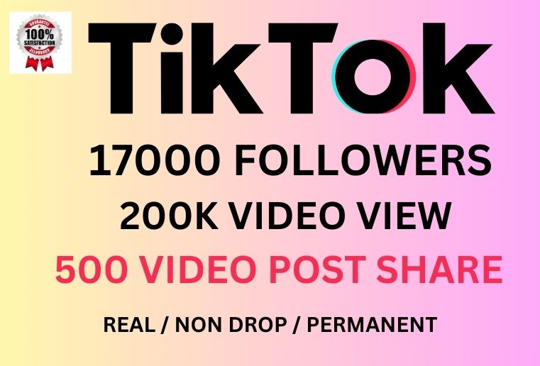 7574Get 16000+ TikTok Followers, 200k Views, 500 video post Share , High Quality, Lifetime Guaranteed , Real , Non Drop and PERMANENT