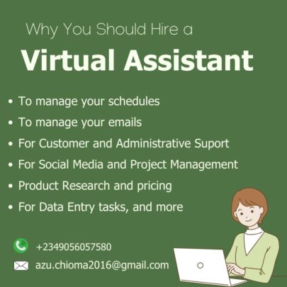 5693I will be your Virtual assistant for Data entry, Web research and Copy-paste