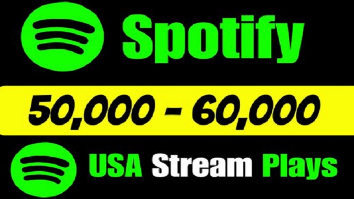 6950provide 50,000 to 52,000 Spotify USA Plays from TIER 1 countries, Real and active users, and Royalties Eligible permanent guaranteed