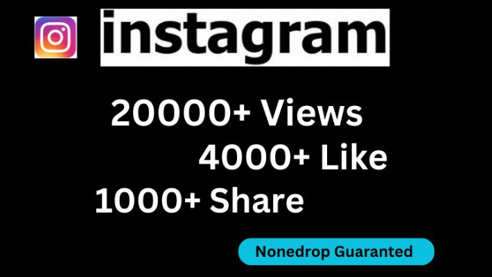 9969You Will Get 50k+ Instagram Views Plus 500+ Likes Instant, lifetime guaranteed, Non-drop & Active user