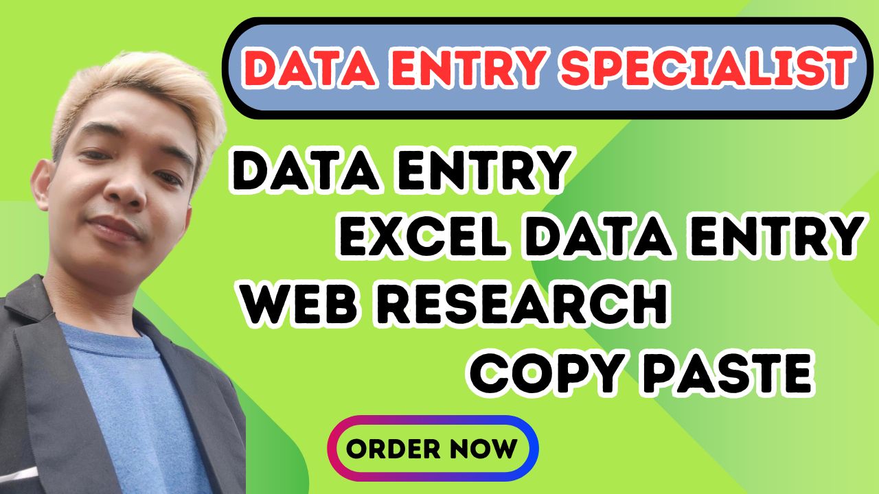 21911I will be your Virtual assistant for Data entry, Web research and Copy-paste