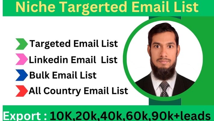 32074I will do niche targeted email list, b2b, bulk email blast for email marketing