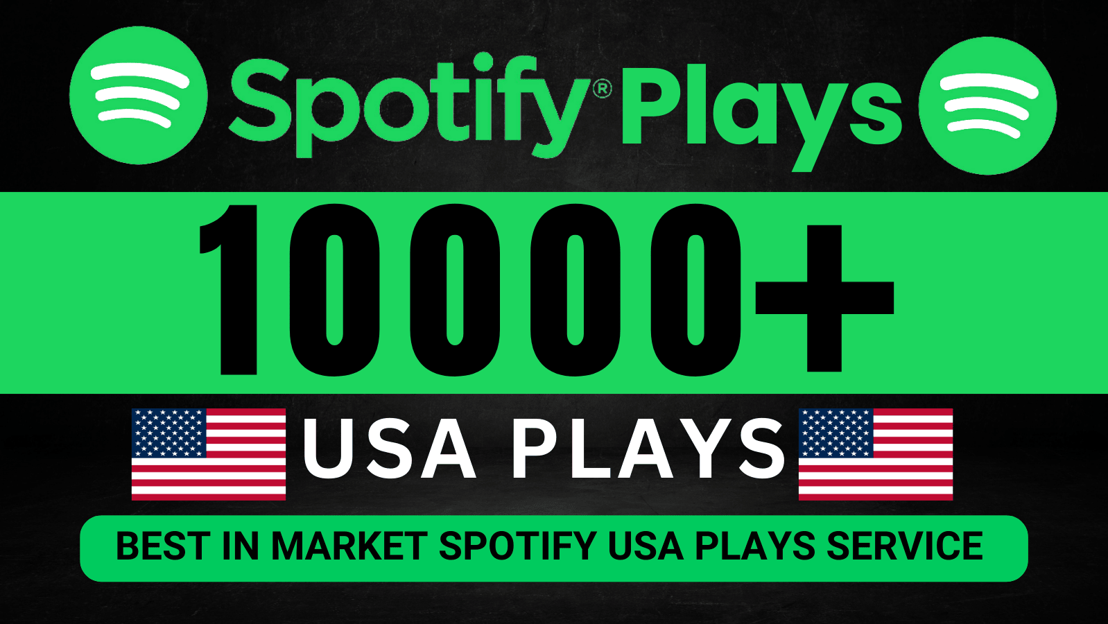 34968Get 10,000 To 12,000 Spotify Organic Plays From TIER 1 Countries