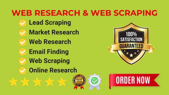 44276I will do web research, online research, web scraping, and data mining