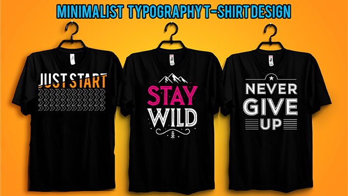 71100I Will Design Trendy Custom Minimal Typography T-Shirts for Printing