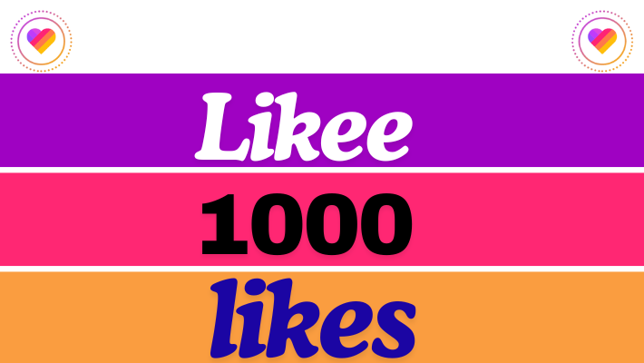 70570Get Likee 1000 Organic likes, 100% real and lifetime permanent