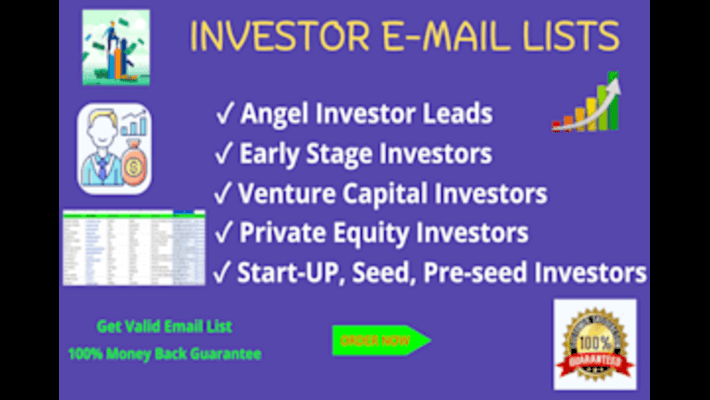 110349I will Give You 2, 250 Angel Venture Capitalists and Angel Investor Leads