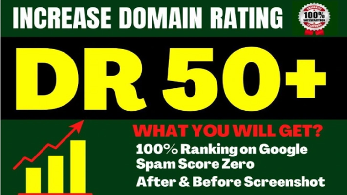 161242I will increase ahrefs domain rating DR 50 plus fast Delivery in 10 days