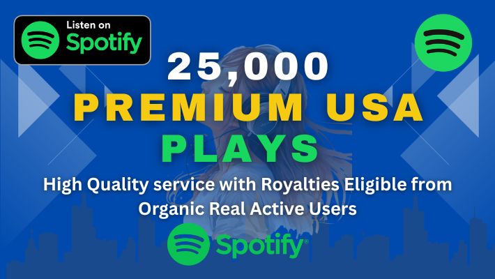 188290Get 50,000 to 55,000 Spotify Plays USA,TIER 1 countries, high quality, royalties eligible, non-drop, and lifetime guaranteed