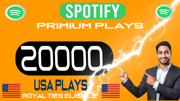 189477I will Deliver 40,000 Spotify Plays Form TIER 1 countries HQ Account Royalties Eligible lifetime gourantee.