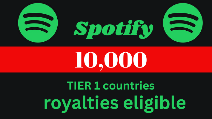 189539get 10,000 to 12,000 Spotify Organic Plays from TIER 1 countries, Real and active users with real and organic Spotify plays to boost your track