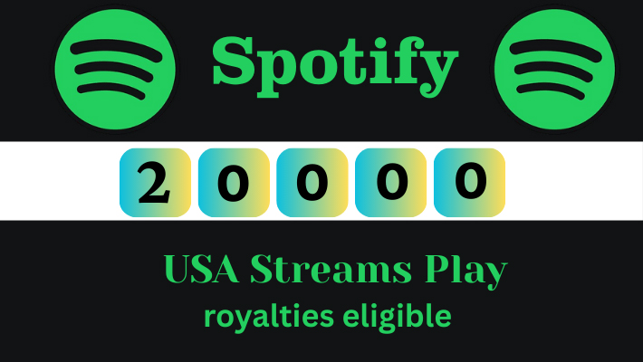 192243get 50,000 real and active Spotify plays from targeted audience fully royalties eligible and lifetime guaranteed