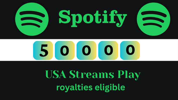 192233get 50,000 real and active Spotify plays from targeted audience fully royalties eligible and lifetime guaranteed