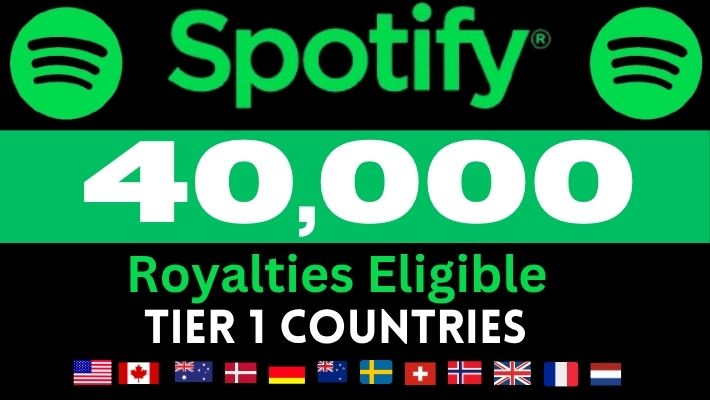 188767I Provide 30,000 to 35,000 Spotify USA Plays Real and active users, and Royalties Eligible Permanent guaranteed.