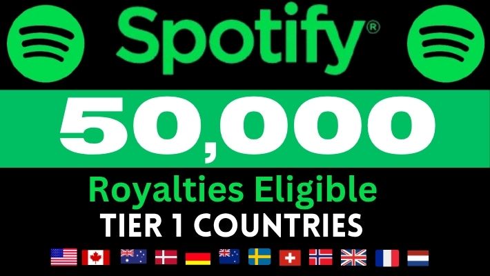 188768I Provide 30,000 to 35,000 Spotify USA Plays Real and active users, and Royalties Eligible Permanent guaranteed.