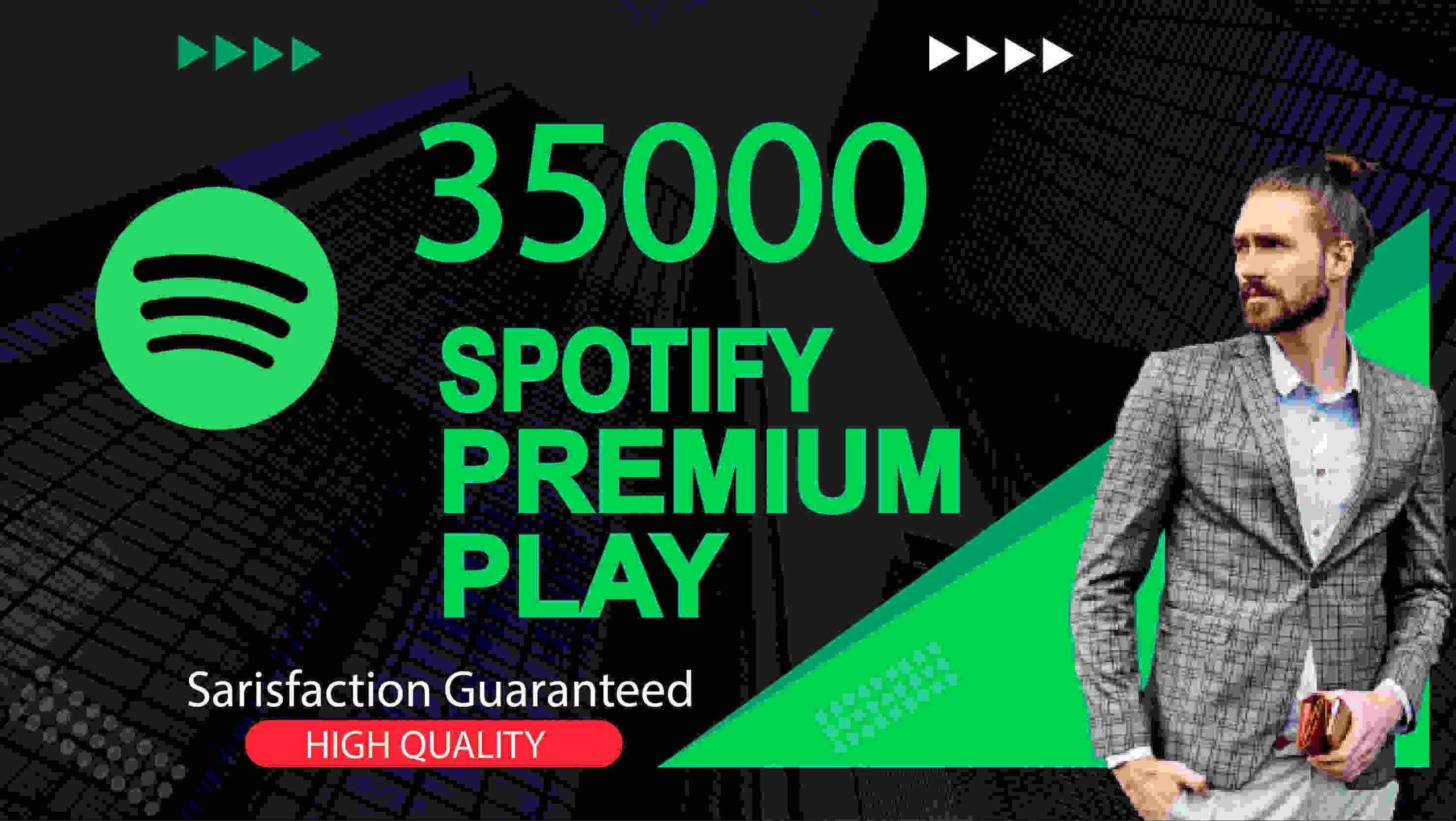 188878I will provide 60,000 real and active Spotify plays from targeted audience fully royalties eligible and permanently guaranteed