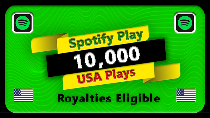 188707"High-Quality 20,000 to 22,000 Spotify Streams-authentic, Active Users From USA TIER 1, || Royalties Eligible || Guaranteed Forever"