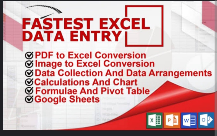 268591I will do 1-hour of data entry or Excel work for $5"
