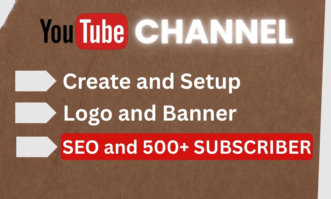 239415I will create and set up your YouTube channel with 500+ subscribers, logo, and banner with complete SEO