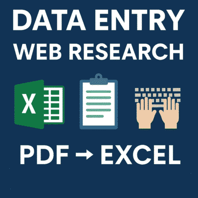 271096I will do fast and accurate data entry, CRM Input,web research, or copy-paste work