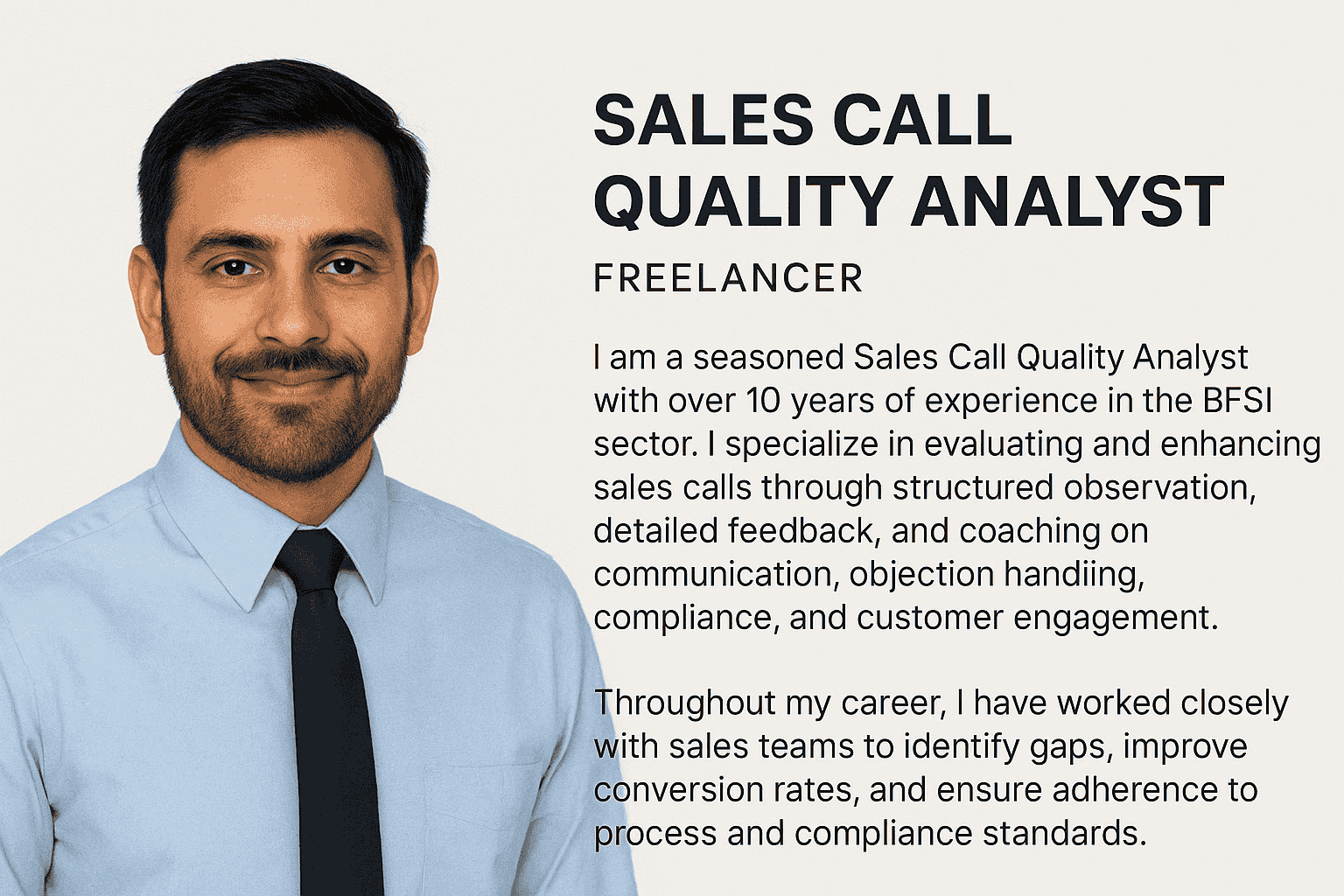 273027Per Call Quality, Analysis on call, Observation
Sales – Hindi, Bengali, English