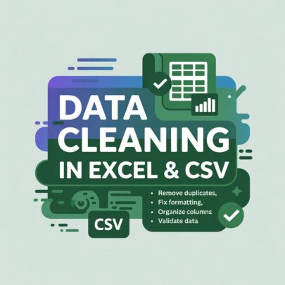 309172I will clean, organize, and format your Excel and CSV data accurately
