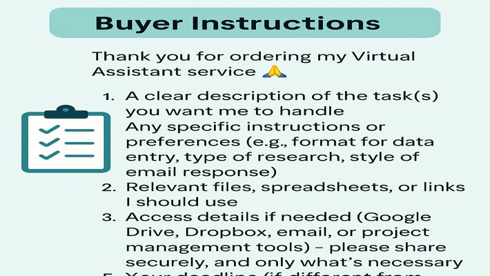 328198I will be your reliable virtual assistant for data entry, research, and admin tasks