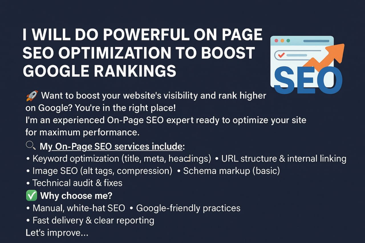 312787I Will Do Powerful On Page SEO Optimization To Boost Google Rankings