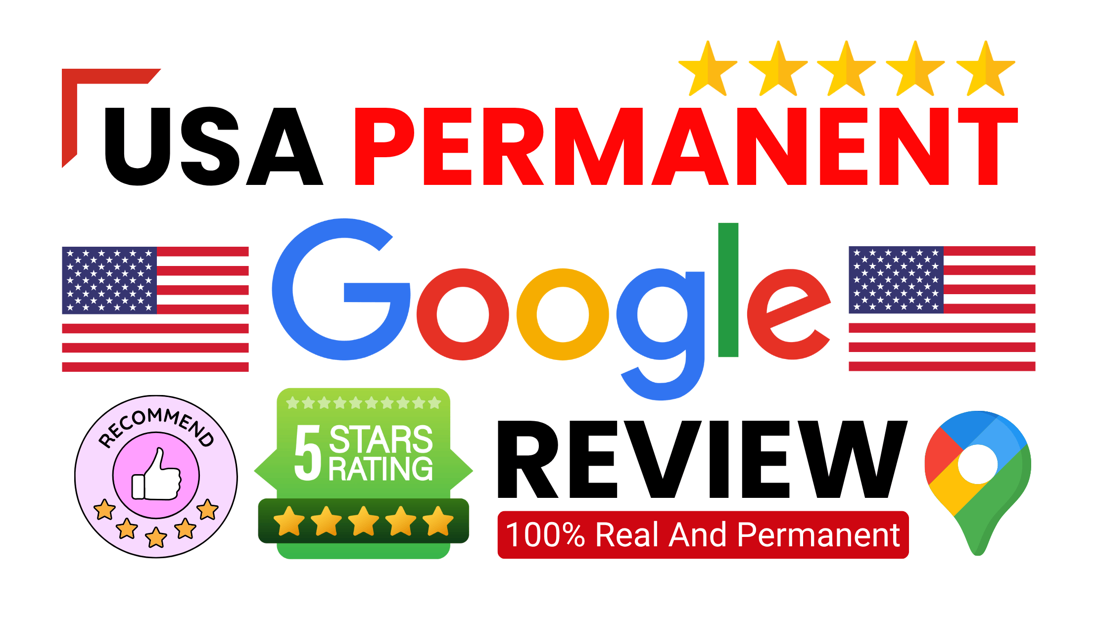 350801Provide 3 USA Real and Permanent Positive Google Reviews