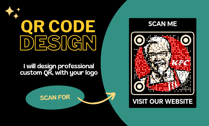 434163I will create professional customized QR code, with your logo
