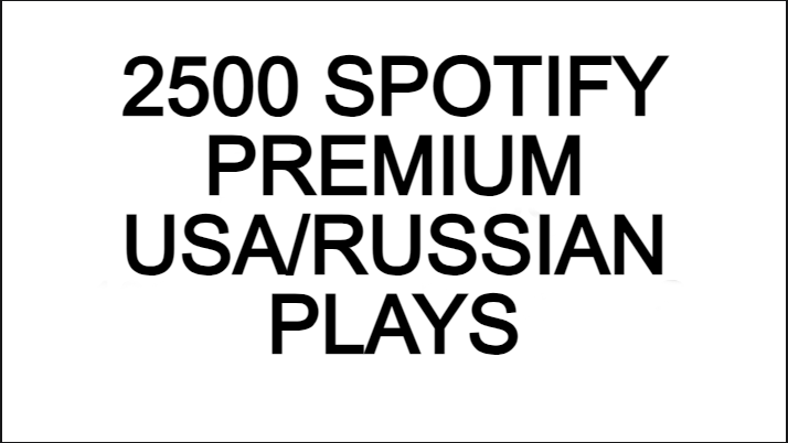 4268712500 Spotify premium USA/RUSSIAN plays