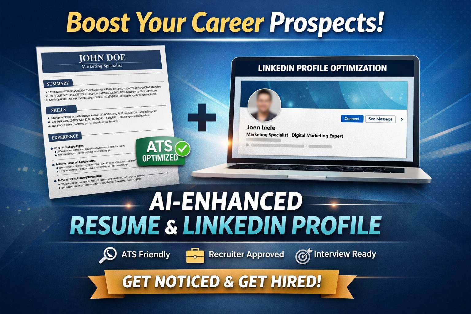 450328I will craft a premium AI-enhanced resume & LinkedIn profile that gets you noticed by recruiters