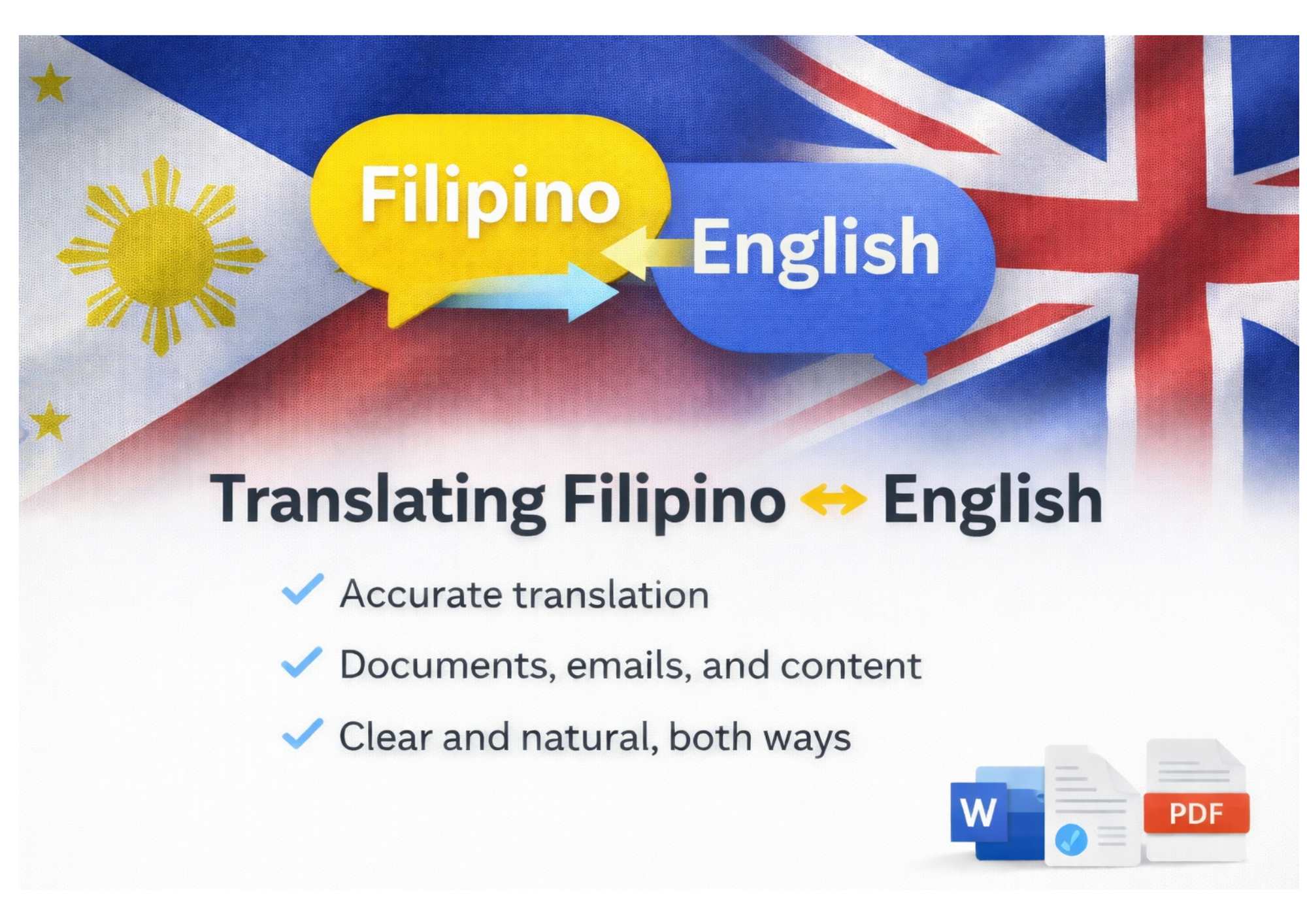 437173Translation (Filipino to English and vice versa)