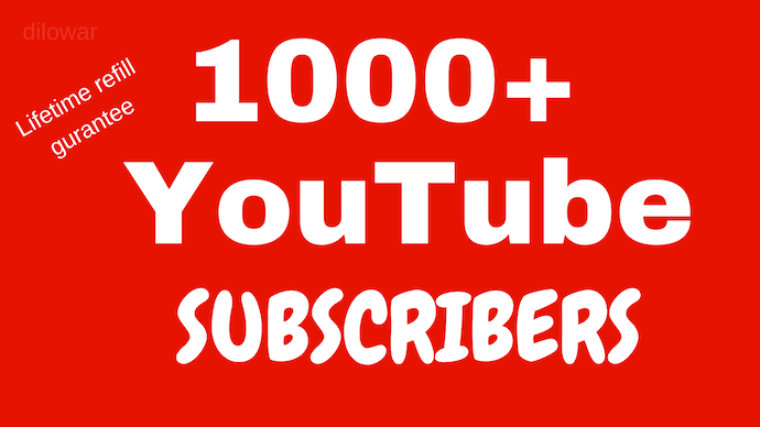 I will provide 1000  Non Drop YouTube subscribers to your channel on YouTube