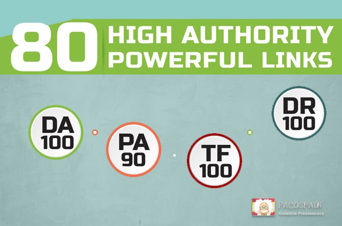 We give you 80 HIGH AUTHORITY Powerful Links