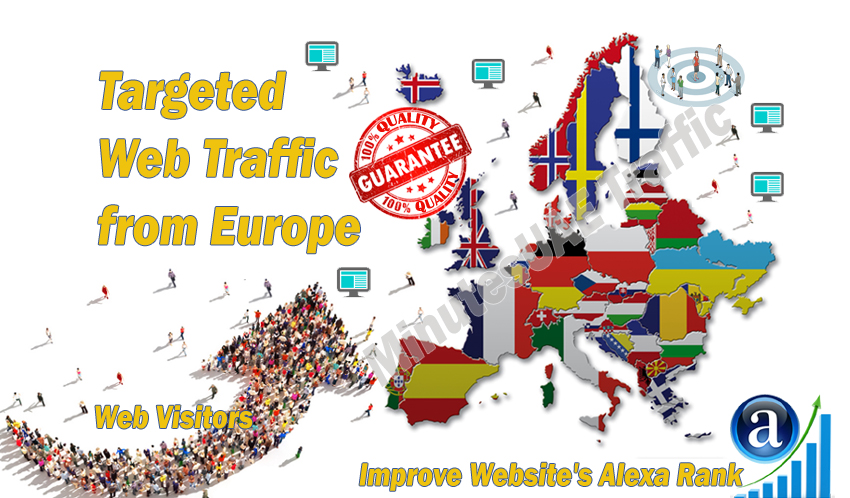 European web visitors real targeted Organic web traffic from Europe