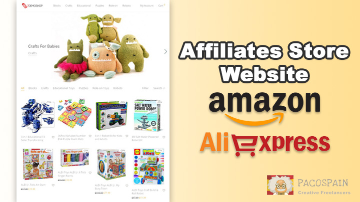 Complete auto Amazon affiliate store