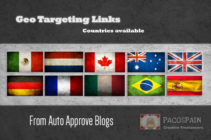 Backlinks, exclusively on country specific domains – 10 countries available