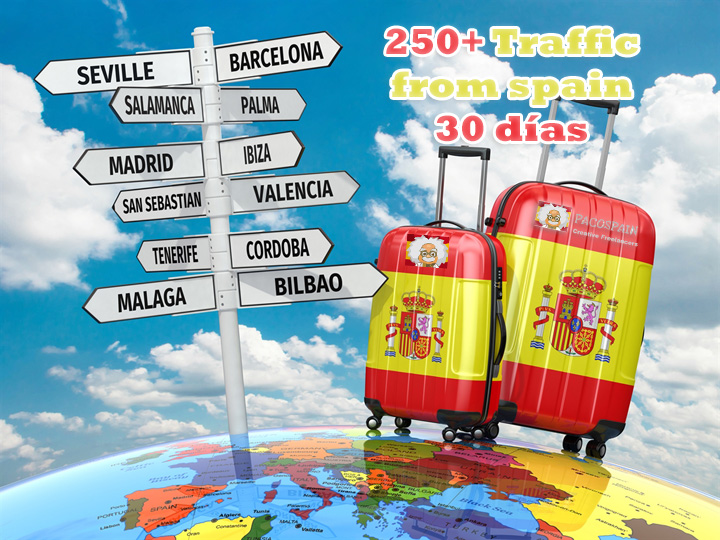 We send 250+ traffic from Spain for 30 days
