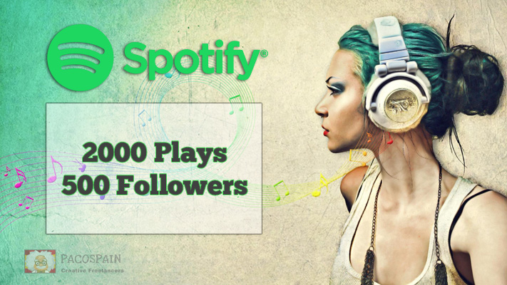 Get 500 Spotify followers & 2000 Spotify Plays