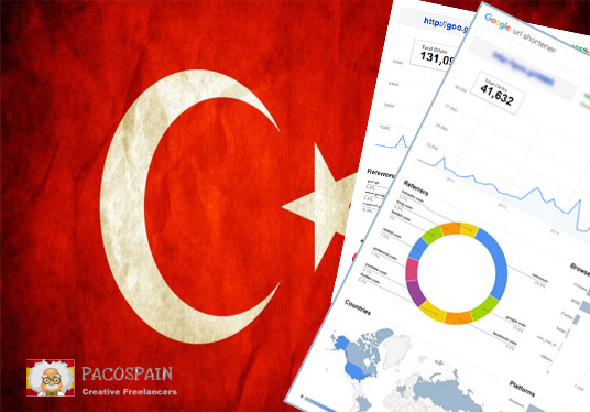 250 Turkey Targeted Visitors for 30 Days with low bounce rate