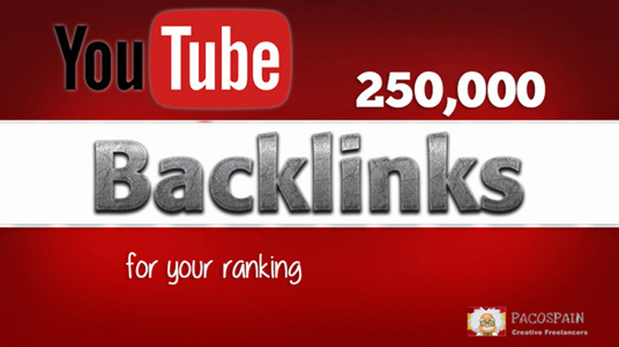 build 250,000 backlinks to your YouTube video for seo ranking