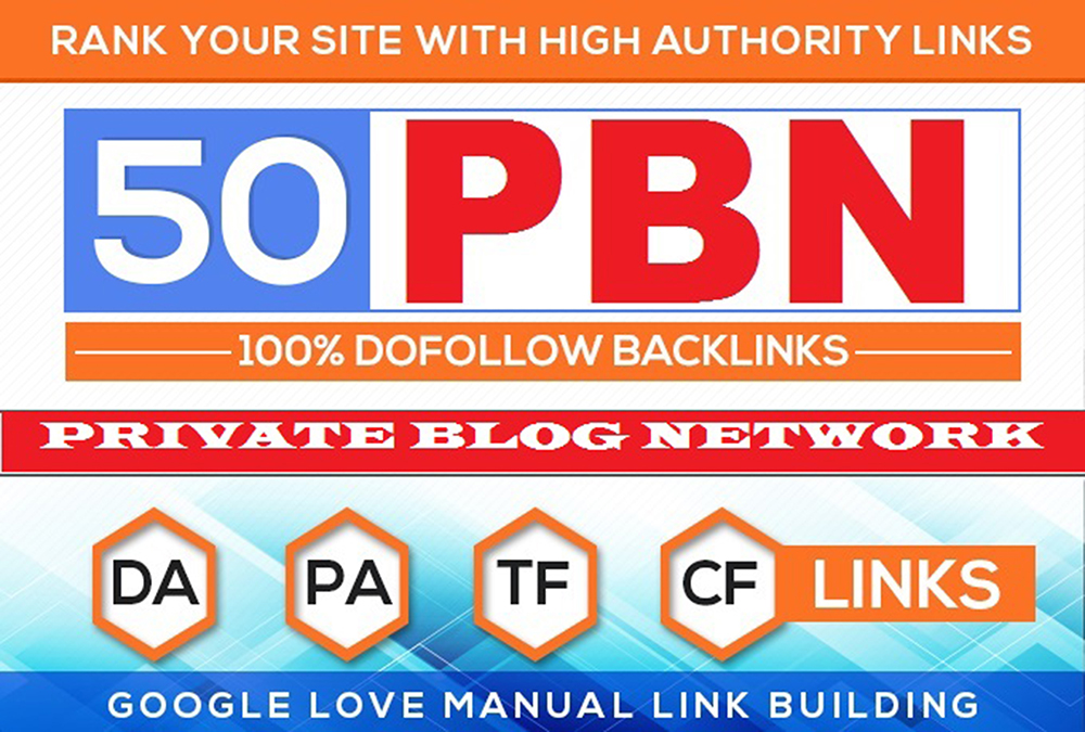 Build 50 HomePage PBN Backlinks All Dofollow Quality Links
