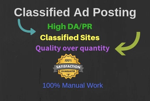 I will do classified ad posting for you within 24 hours