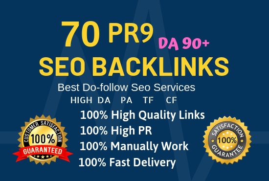 70 High quality powerful seo backlinks DA-80-100